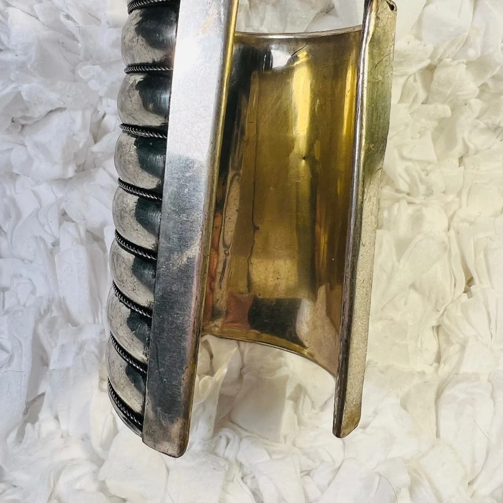 Vintage Silverplated Bracelet Cuff Jewelry - Picture 3 of 3